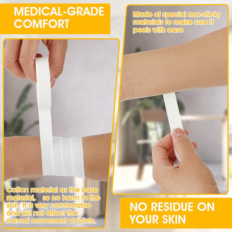 COMNICO Finger Tape, White Extra Strong 0.6-Inch x 32-feet Athletic Tape for Fingers Feet Sweat Volleyball Finger Tape for Outdoor Sports Climbing Football (2) - Image 4