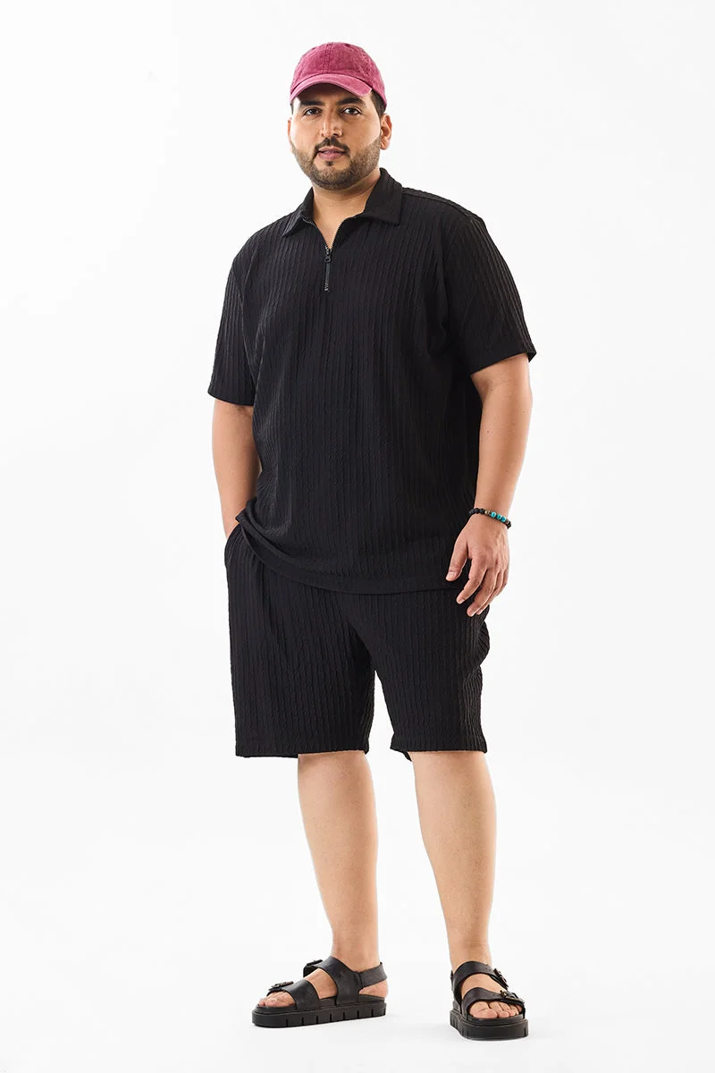 SNITCH شورتات مقاسات كبيرة مطاطية بقصة عادية