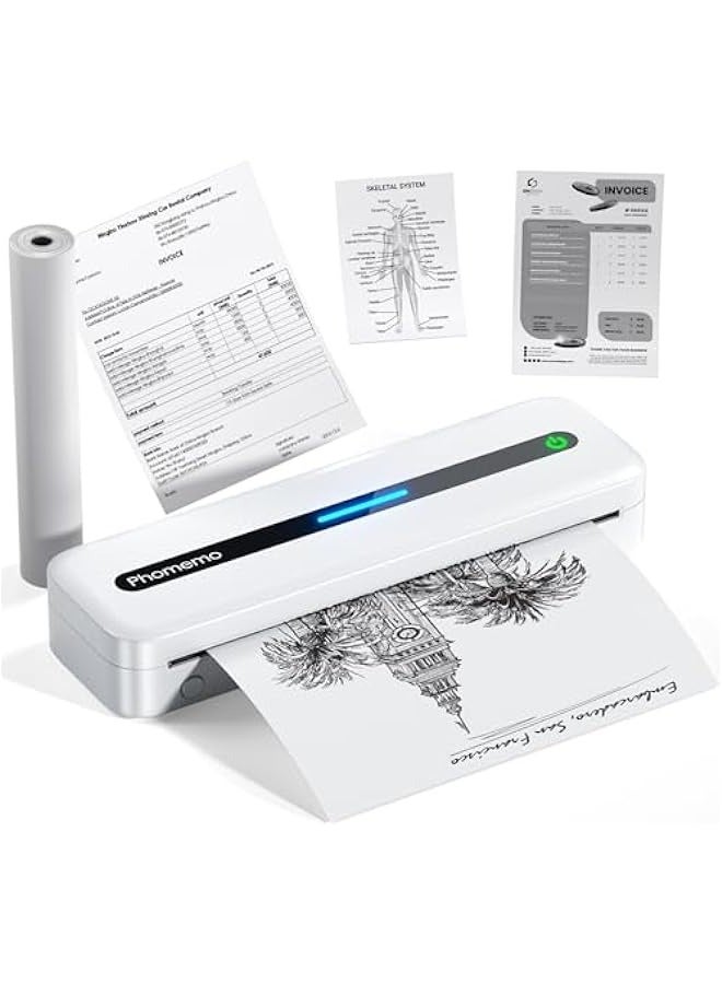 phomemo M832 Portable Printer, Upgrade Portable Printers Wireless for Travel, Bluetooth Inkless Printer Support 8.5'' x 11'' US Letter, Mobile Thermal Printer Compatible with Phone  Laptop, 300dpi - Image 1