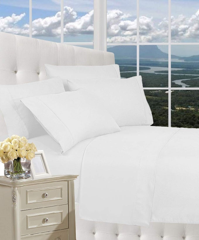 LUXURY SILKYSOFT 1500 PREMIER SOFTEST HOTEL QUALITY WRINKLEFREE 3PIECE BED SHEET SET DEEP POCKET UP TO 16 INCH TWINTWIN XL WHITE