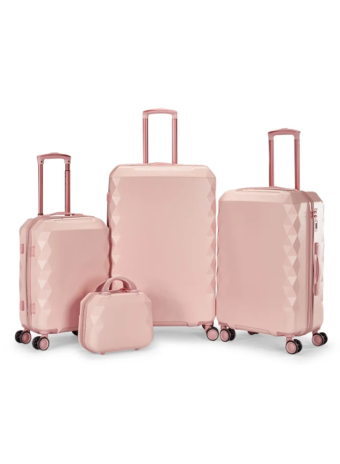 Limra Luggage set 4 pieces travel Bags with a distinctive design from limra Pink