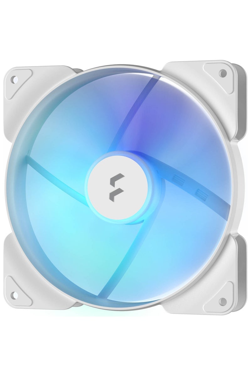 Fractal Design Aspect 14 RGB 140mm Case Fan, White Frame, Rifle Bearing, 1000 RPM, 41 CFM, 19.5 dBA, 3-Pin Connector + 5V ARGB, Daisy-Chain Support, Anti-Vibration Pads, ARGB Hub LEDs | FD-F-AS1-1408 - Image 2