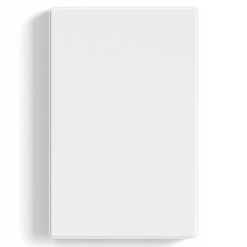 ELEGRP Blank Wall Plate Cover, 1-Gang Screwless Blank Outlet Plate, Mid-Size 4.88" x 3.13" Unbreakable Thermoplastic Blank Faceplate Cover for Unused Outlets/Switches, UL Listed (1 Pack, Matte White) - Image 1