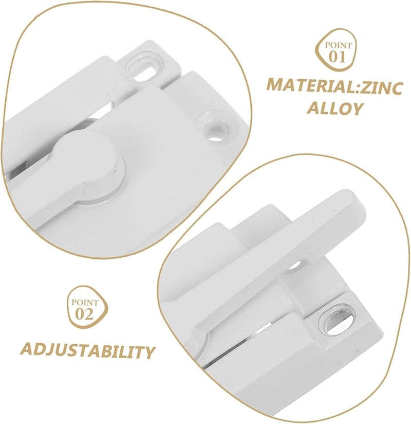 White Sliding Window Sash Lock Durable Security Lock for Double Hung Windows Easy Installation - Image 4