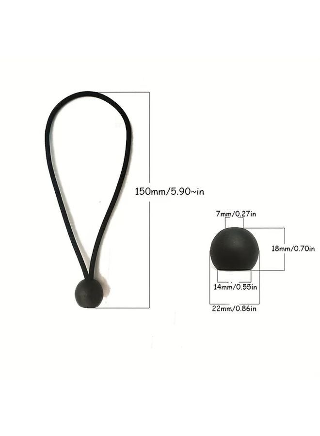 10pcs Heavy Duty Nylon Elastic Rope With Ball Tent Tie Down Camping Cargo Handling - Image 3
