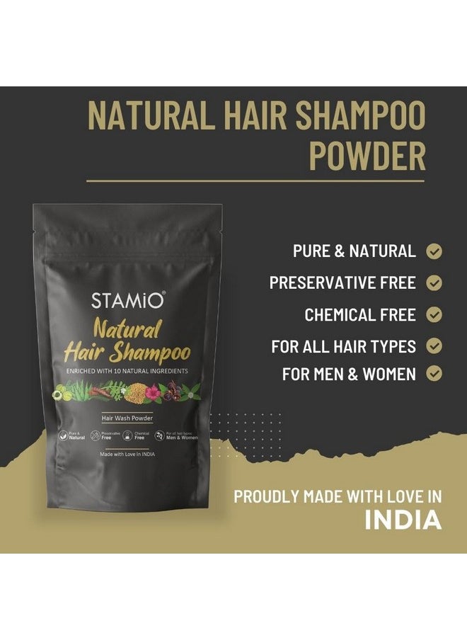 Natural Hair Shampoo Powder 250 Gm|Herbal Hair Wash - Enriched With Amla,Reetha,Shikakai,Bhringraj,Hibiscus,Methi,Brahmi,Jatamansi,Jujube And Aloe Vera|Men&Women|In Pouch 8.82 Oz - pzsku/ZB2B42C908B411F51544CZ/45/_/1735816550/908a43f1-d3bb-44bc-bdd8-03d61c89ee80