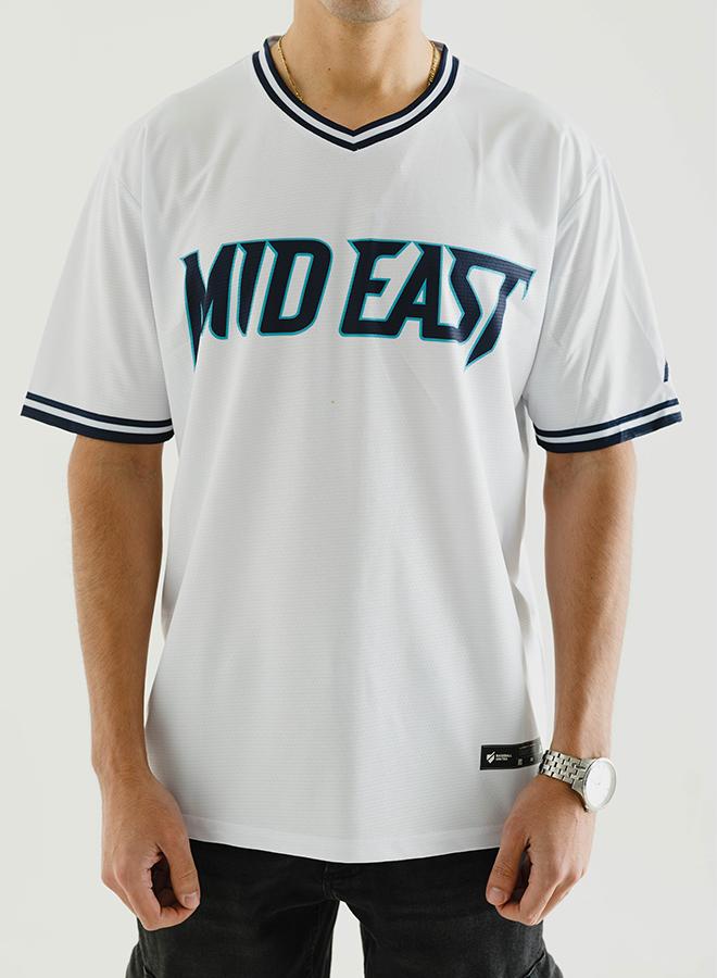 Baseball United Mid East Falcons Men's V-Neck Jersey - Image 2