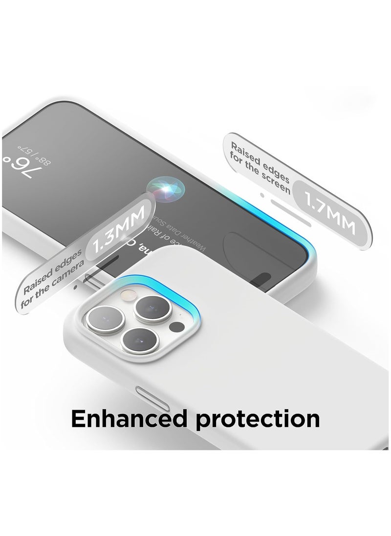 Soft Silicone Case Compatible with iPhone 16 Pro Max, Liquid Gel Silicone Rubber, Soft Silky Touch [3-Layer Shockproof Structure], Anti-Scratch Microfiber Lining Shockproof Back Cover