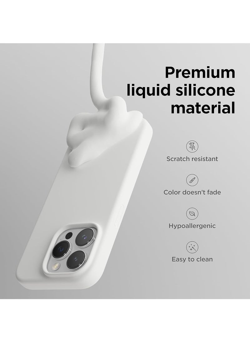 Soft Silicone Case Compatible with iPhone 16 Pro Max, Liquid Gel Silicone Rubber, Soft Silky Touch [3-Layer Shockproof Structure], Anti-Scratch Microfiber Lining Shockproof Back Cover