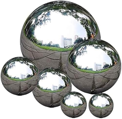 zosenda Stainless Steel Gazing Ball, Mirror Polished Hollow Ball Reflective Garden Sphere, Floating Pond Balls Seamless Gazing Globe for Home Garden Ornament Decorations (10CM X 2PCS) - Image 3
