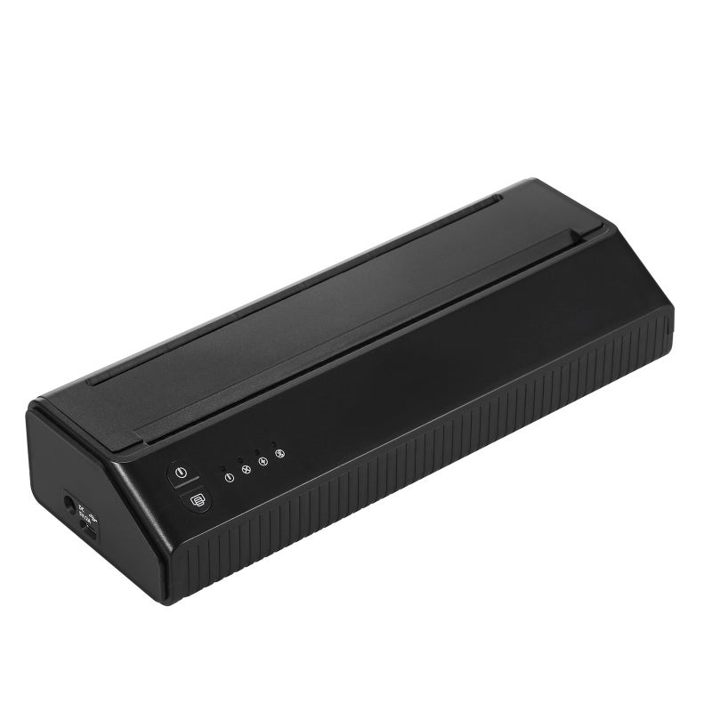 طابعة حرارية: ورقة نقل سوداء واحدة - رأس طباعة عالية الدقة، توصيل لاسلكي Bluetooth ويو إس بي - مطابقة حرارية ببطارية قابلة لإعادة الشحن لا تحتوي على حبر بسعة 1500 ملي أمبير للفنانين السمعة - Image 4