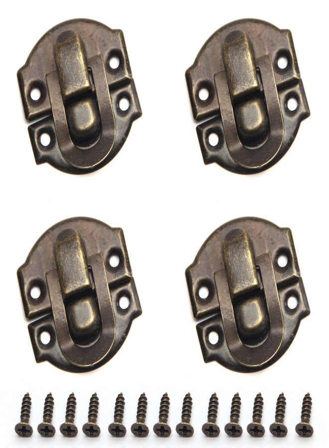 Yinpecly 4PCS Box Buckle Latches Catch Toggle Hasp 1.14" x 1.02"Green Bronze for Jewelry Case Vintage Box Wooden Case Hasp Lock Latch - Image 1