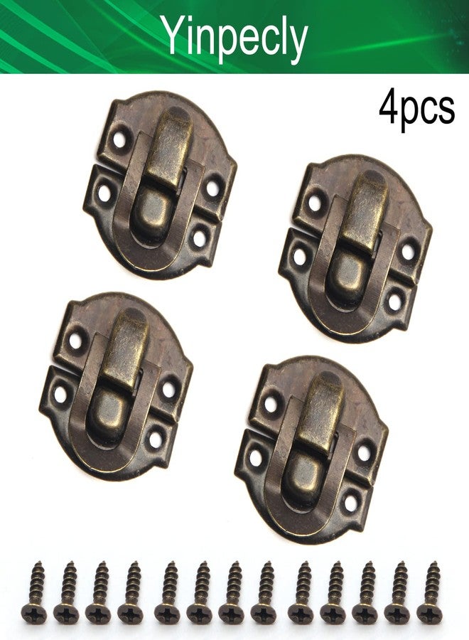 Yinpecly 4PCS Box Buckle Latches Catch Toggle Hasp 1.14" x 1.02"Green Bronze for Jewelry Case Vintage Box Wooden Case Hasp Lock Latch - Image 4