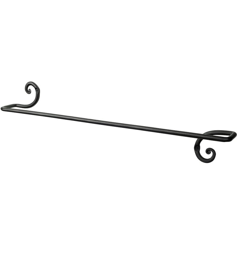 RTZEN Farmehouse Bathroom Towel Holder  Wrought Iron Matte Meta Black Towel Bar Wall Mount Rod  Handmade Home Decor Metal Kitchen Hanger Bar 24  Fits 24 Inch Towels - Image 1