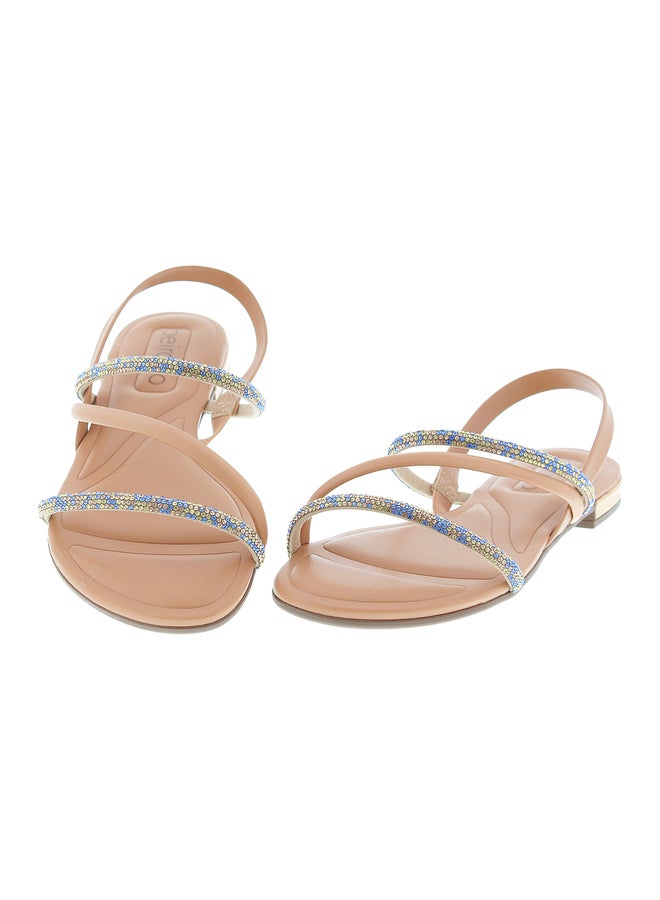 Beira Rio Solid Block Heel Elasticated Back Strap Sandals - Image 4