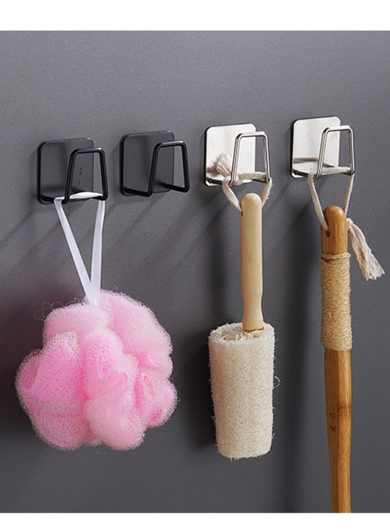 Loquat Stainless Steel Sponge Drain Rack Steel Ball Sink Cover Storage Wall Hanging Pot Punch Kitchen Hook Black  - Image 4