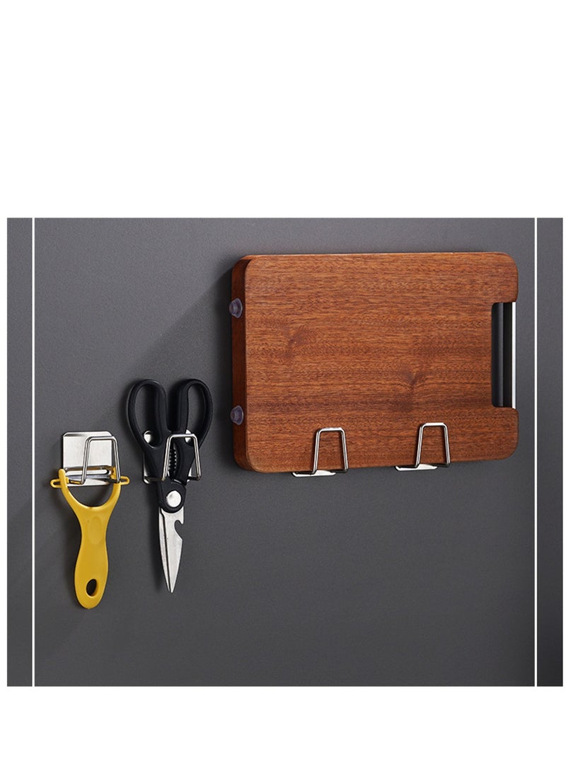 Loquat Stainless Steel Sponge Drain Rack Steel Ball Sink Cover Storage Wall Hanging Pot Punch Kitchen Hook Black  - Image 2