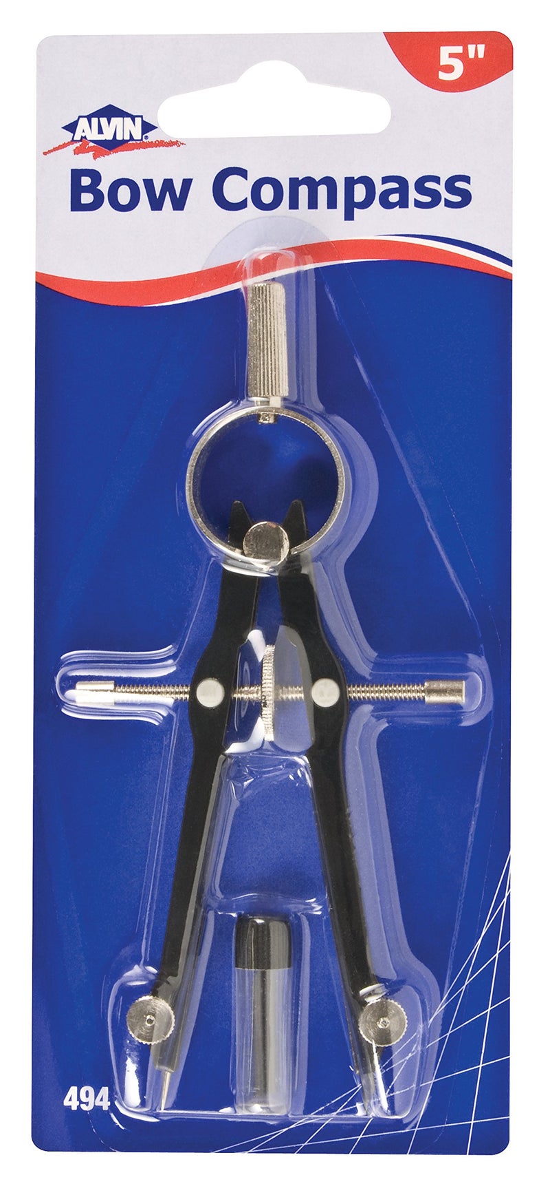 ALVIN, Bow Compass and Divider, Pivot Point, Model 494, Ideal Compass for Geometry Drafting and Engineering, Drawing and Architecture Tool, Metal - 5 Inches - Image 2