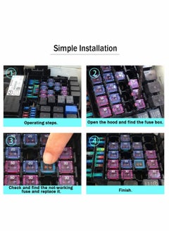 SYOSI Box Fuse Assortment Kit, 30Pcs Automotive Combination Profile Box Fuse for Cars  - Image 4