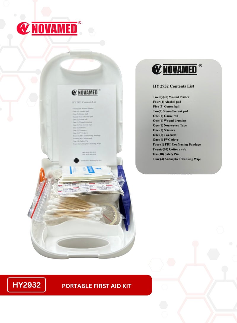 NOVAMED Portable First Aid Kit  For Home Office Auto Outdoor 46 PCS (HY2932) - Image 2