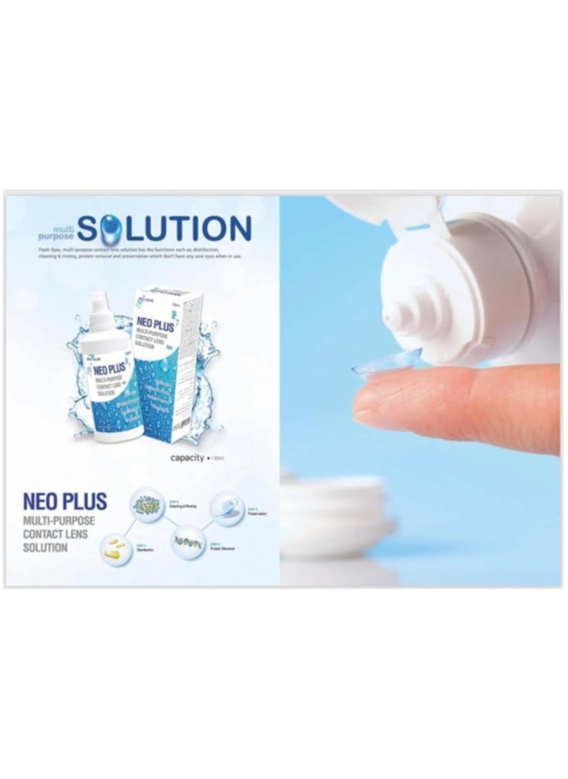neo plus Multi-purpose contact lens solution 60 ml with lens case  - Image 2
