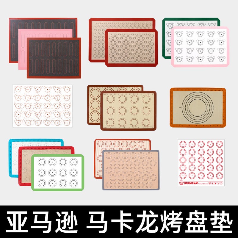 general Silicone Macaron Baking Mat with Measurement Lines for Dough Rolling and Pastry - Image 2