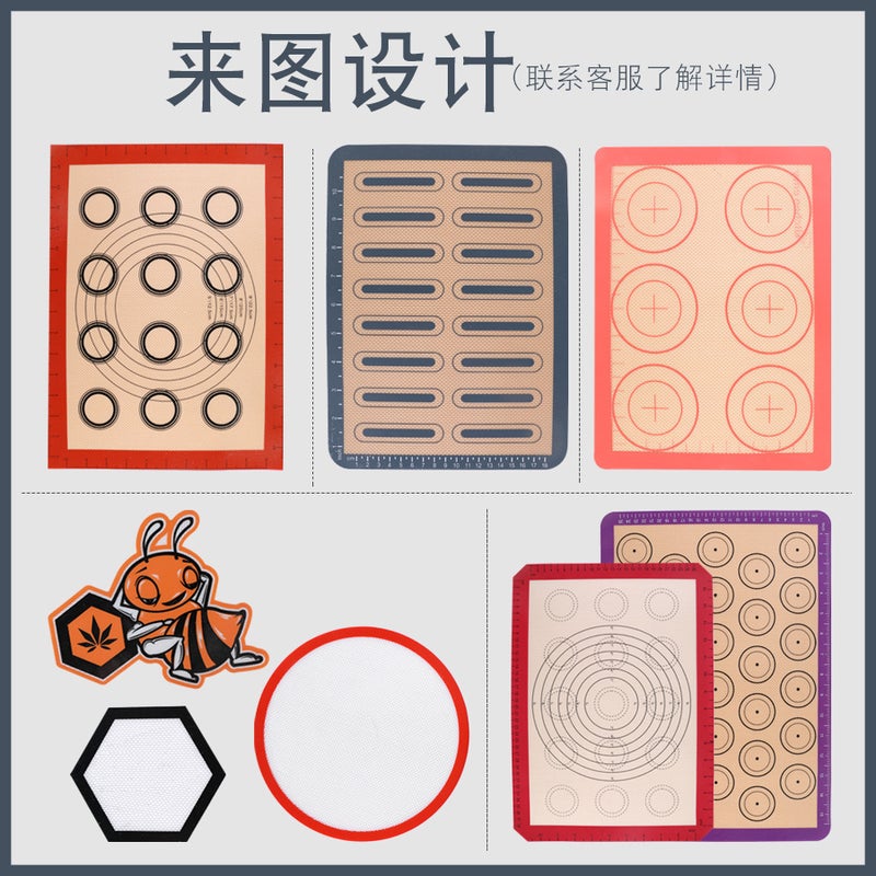 general Silicone Macaron Baking Mat with Measurement Lines for Dough Rolling and Pastry - Image 5