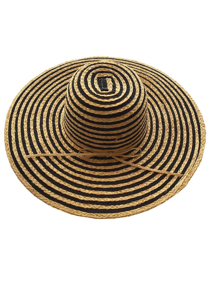 Generic - Raffia Straw Ladies summer brown hat/beach hat - Image 1