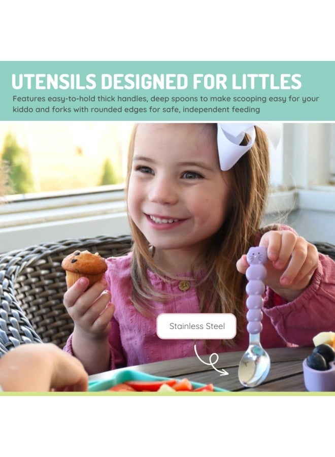 melii Silicone Bowl With Lid And Utensils - Shark - Image 5