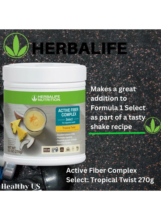 HERBALIFE Active Fiber Complex Select: Tropical Twist 270g for Digestive Health, No Artificial Flavors or Sweeteners, Gluten-Free, Made with Non-GM Ingredients, Certified Vegetarian - Image 5
