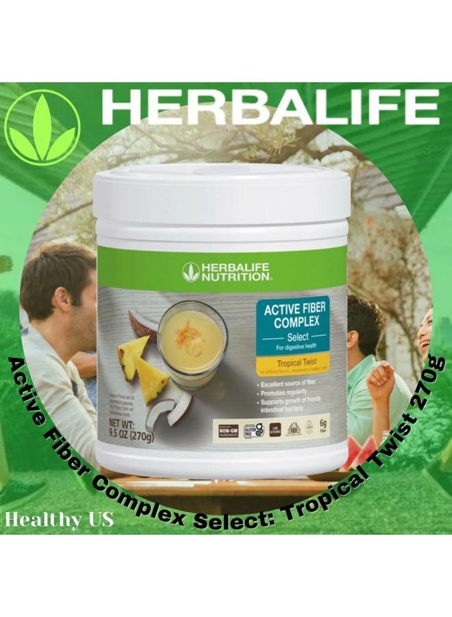 HERBALIFE Active Fiber Complex Select: Tropical Twist 270g for Digestive Health, No Artificial Flavors or Sweeteners, Gluten-Free, Made with Non-GM Ingredients, Certified Vegetarian - Image 2