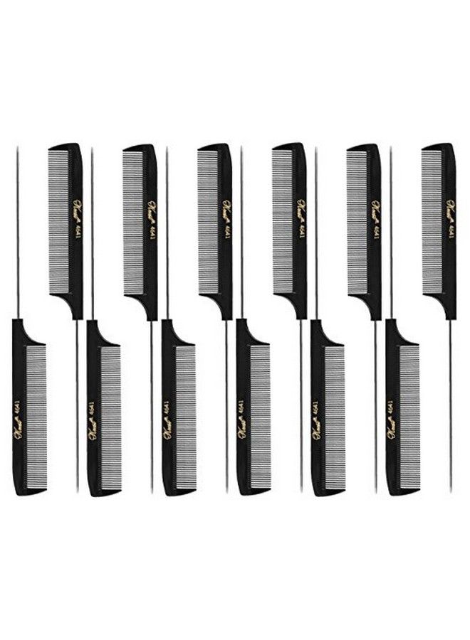 Krest 8 1/2" Weaving Foiling Fine Rattail Comb (12 Pack) 12 X Sbk4641Blk - Image 2