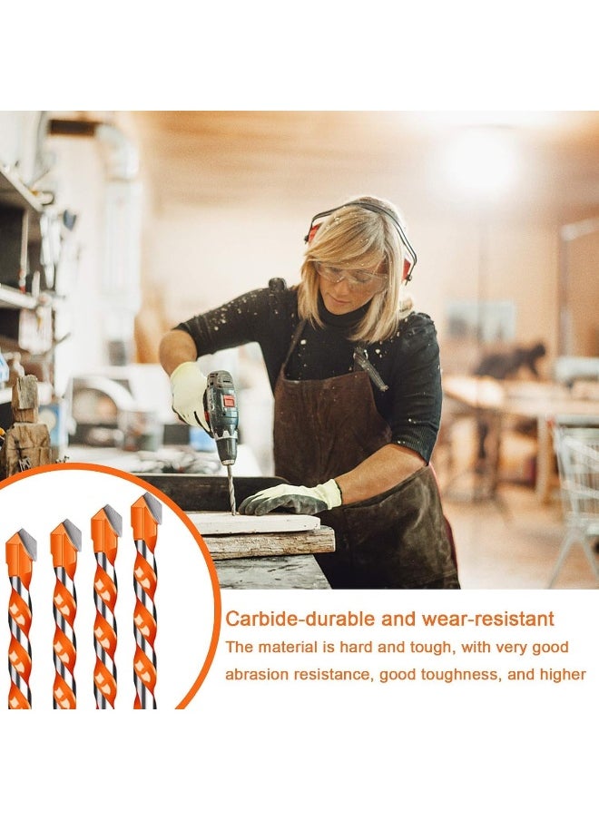 Poaker 10Pcs 6Mm Carbide Drill Bit Set Premium Drill Bits For Ceramic Tile Brick Glass Plastic Wood And Concrete  - Image 5