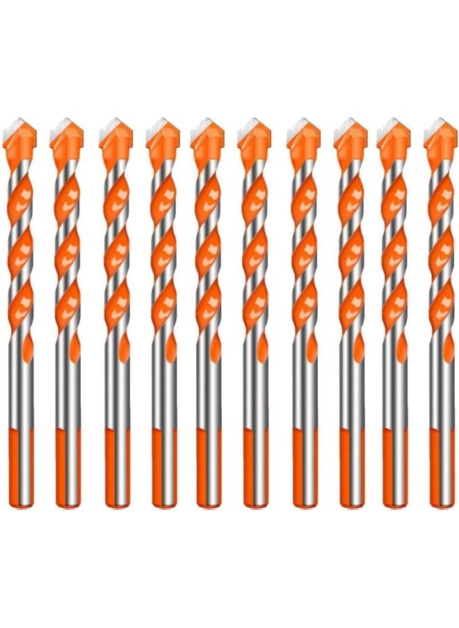 Poaker 10Pcs 6Mm Carbide Drill Bit Set Premium Drill Bits For Ceramic Tile Brick Glass Plastic Wood And Concrete  - Image 1