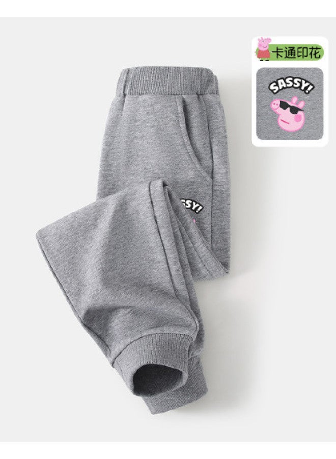 Peppa Pig spring Comfortable & Casual Jogger Pants For Boys & Girls - Loose Fit Versatile Baby Trousers - Image 1