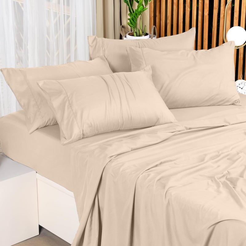 Utopia Bedding King Bed Sheets Set - 4 Piece Bedding - Brushed Microfiber - Shrinkage and Fade Resistant - Easy Care (King, Beige) - Image 3