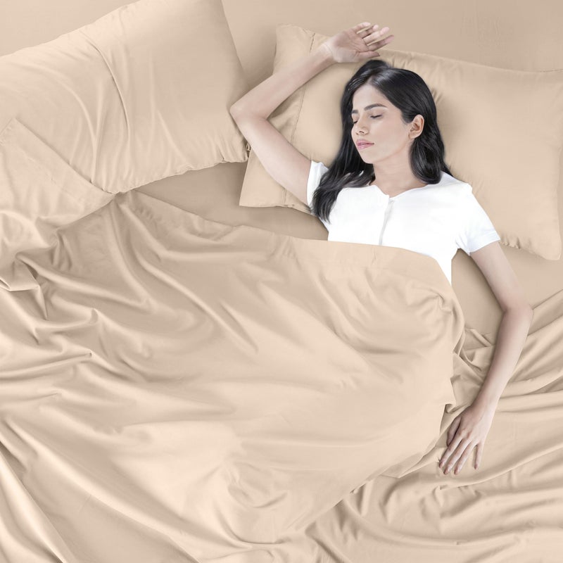Utopia Bedding King Bed Sheets Set - 4 Piece Bedding - Brushed Microfiber - Shrinkage and Fade Resistant - Easy Care (King, Beige) - Image 5