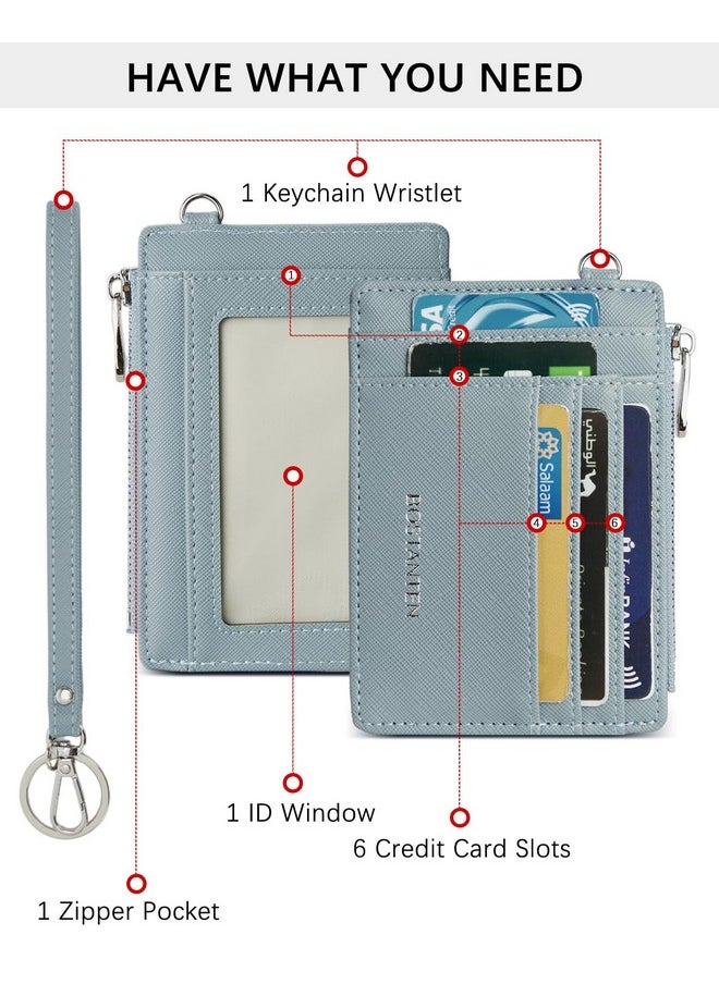 Bostanten BOSTANTEN Small Wallet For Women RFID Leather Credit Card Holder Slim Wristlet Keychain Wallet With Zipper Pocket  - Image 2