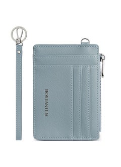 Bostanten BOSTANTEN Small Wallet For Women RFID Leather Credit Card Holder Slim Wristlet Keychain Wallet With Zipper Pocket  - Image 1