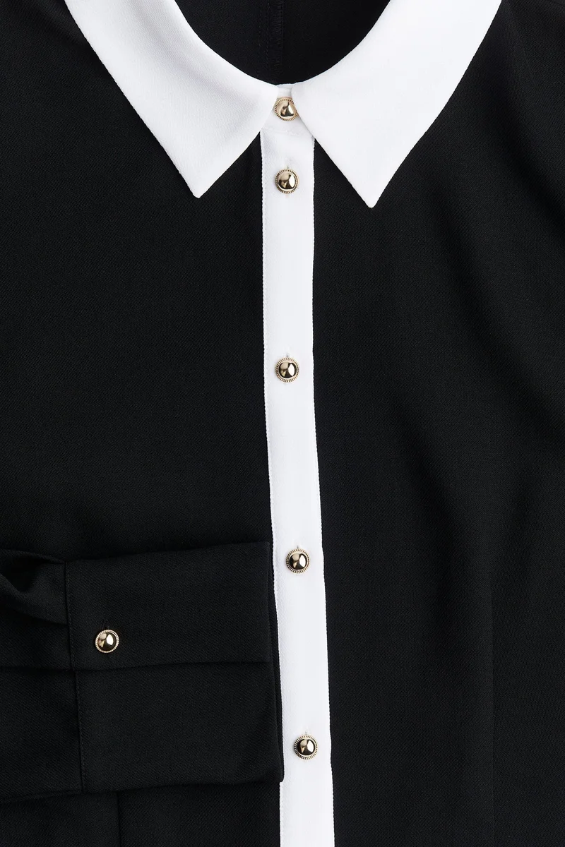 H&M Collared button-front dress