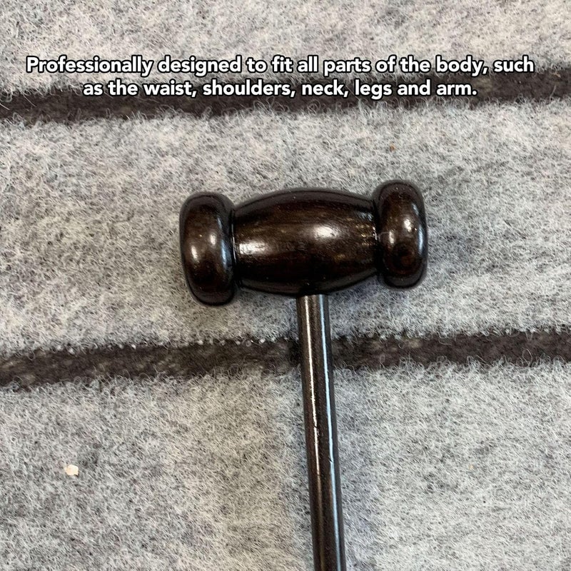 klarako Wooden Massage Hammer, Dumbbell Shaped Head Body Knock Massage Hammer with Comfortable Grip Handheld for Back Leg - Image 5