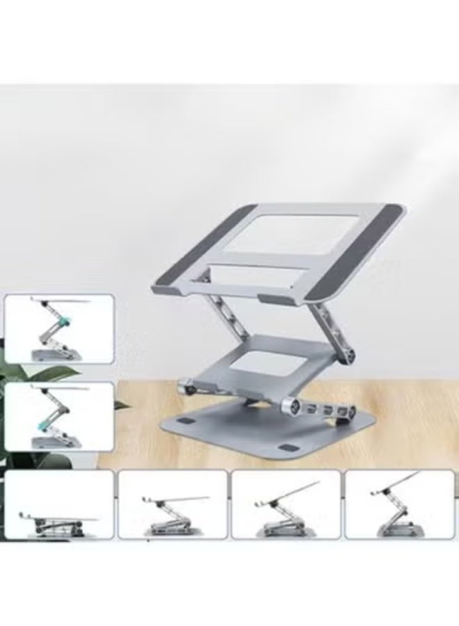 Adjustable Ergonomic Laptop & Smartphone Stand – Foldable Multi-Stage Riser for Laptops up to 17.3” – Anti-Slip & Posture Support for Home or Office - Image 2