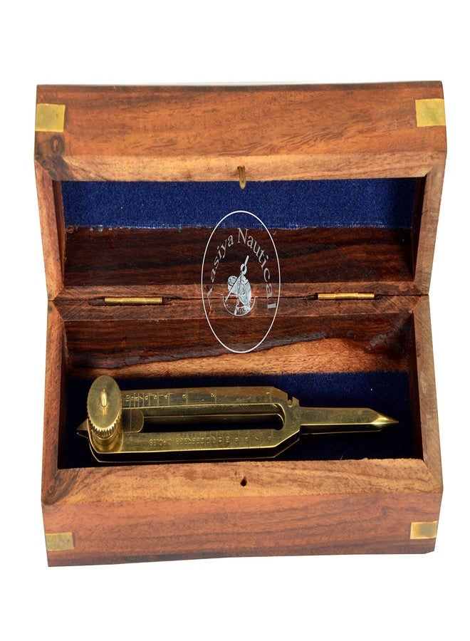 Aasiya Nautical العنوان: بوصلة ملاحة بحرية من النحاس الصلب من آسيا نوتيكال، مزودة بصندوق خشبي أنيق - Image 5