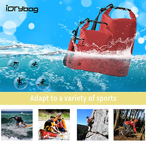 IDRYBAG Dry Bag for Kayaking Waterproof 2L/5L/10L/15L/20L, Small Dry Sack Waterproof Bag for Boating - Image 5
