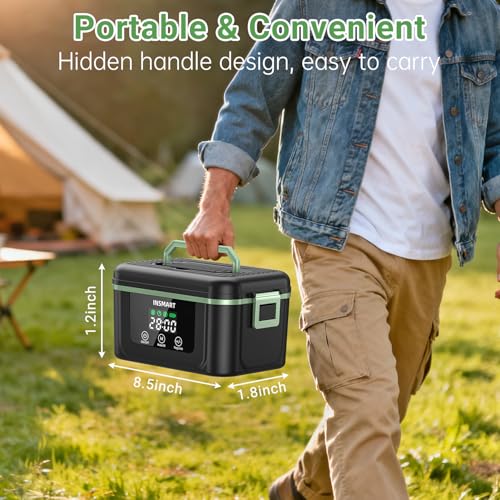INSMART Cordless Electric Lunch Box for Adults, 1.5L Large Portable Heated Lunch Boxes with Smart Timer and 60W Rapid Uniform Heating, 304 Stainless Steel Lunch Box for Office, Travel, Car & Home Use - Image 4