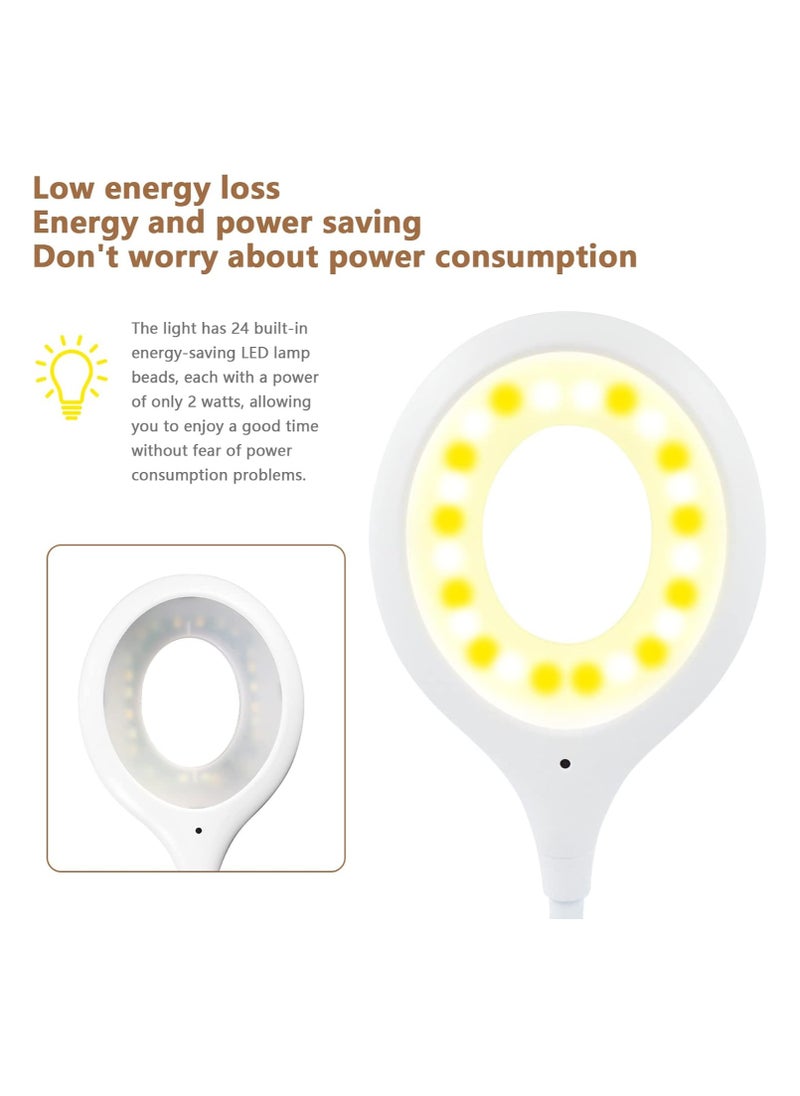 ماركة غير محددة - مصباح USB لكيبورد اللابتوب قراءة LED صغير محمول مع عنق اوزة مرن للباور بانك والكمبيوتر والتحكم في الصوت 3 الوان و4 درجات سطوع - ايقاف برتقالي - Image 1