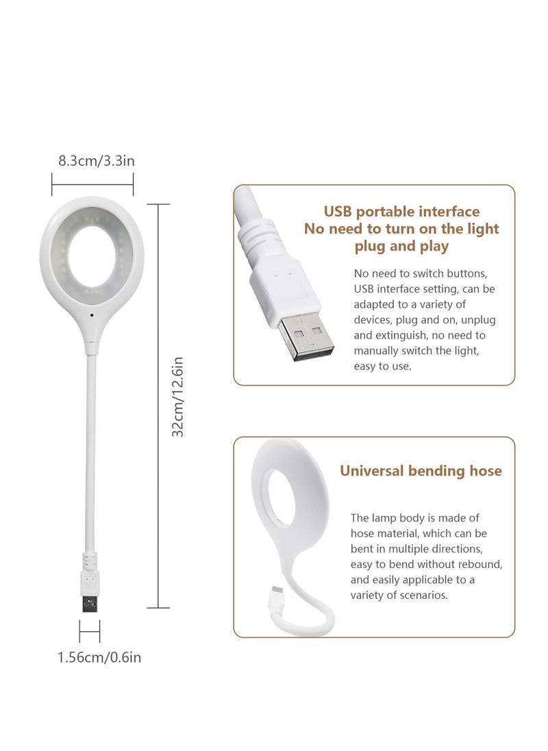 ماركة غير محددة - مصباح USB لكيبورد اللابتوب قراءة LED صغير محمول مع عنق اوزة مرن للباور بانك والكمبيوتر والتحكم في الصوت 3 الوان و4 درجات سطوع - ايقاف برتقالي - Image 1