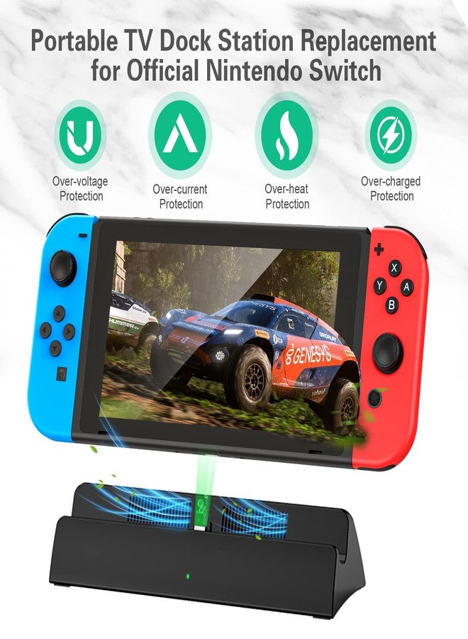 RuntoGOL TV Docking Station for Switch,Portable Switch OLED Dock Station Support 4K HDMI Output,Replacement for Official Switch Base,Switch Dock with Type-C and HDMI Cable - Image 4