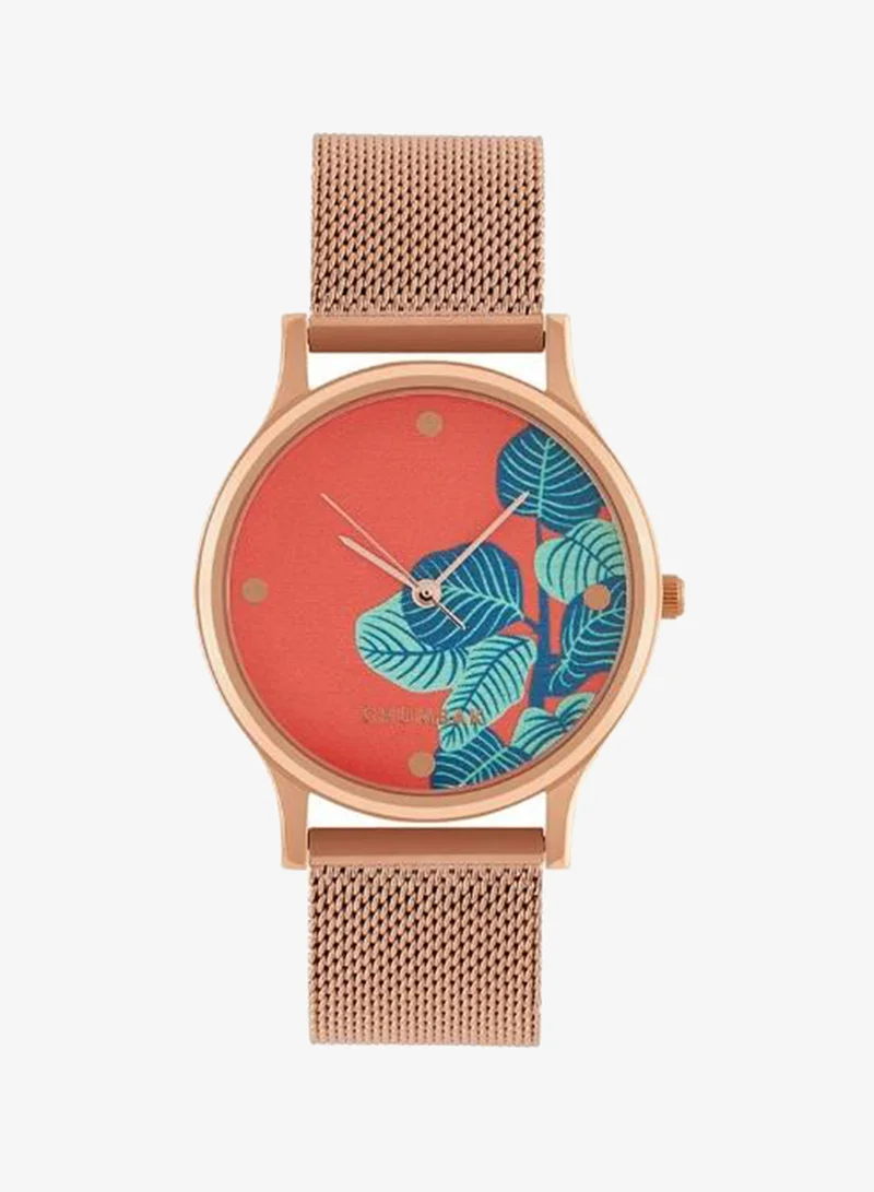 Chumbak TEAL by Chumbak Bohemian Leaves  Watch,Metal Mesh Strap