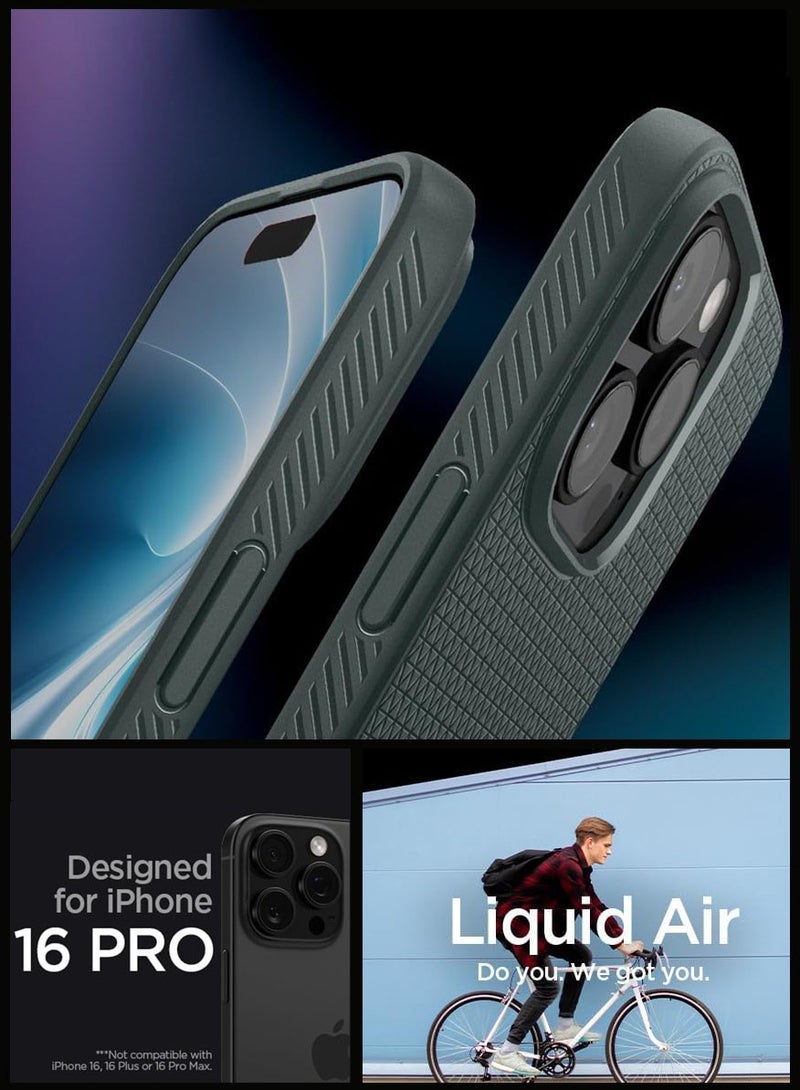 Spigen Liquid Air for iPhone 16 Pro Case Cover (2024) - Abyss Green - Image 2